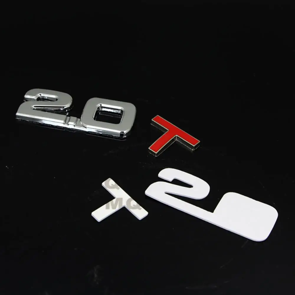 New Car 3D Metal 1 6 1 8 2 0 3 0 T Logo Sticker Emblem Badge Decals for Renault Focus Car Styling