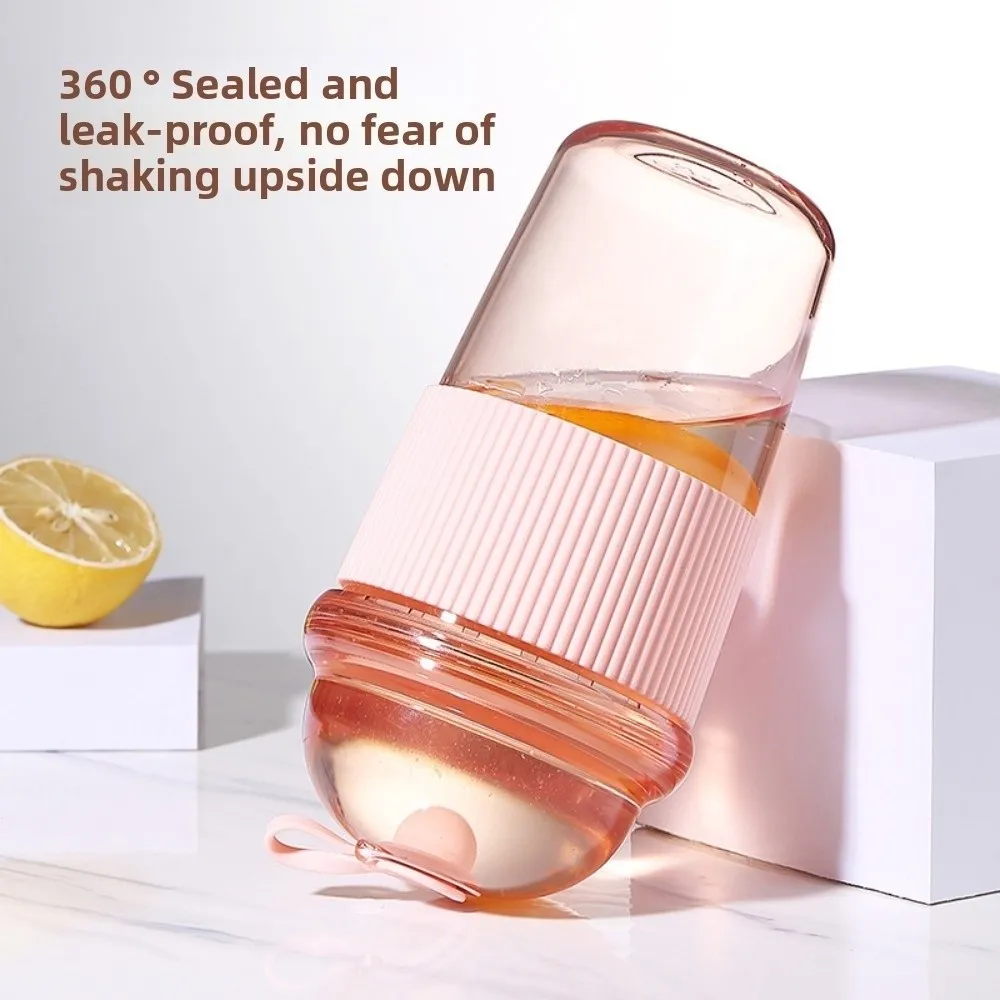 Drinkware with Lid and Straw Clear Tumbler Transparent Large Capacity Water Bottle 530ML Korean Ins Suction Cup Kids - view 4