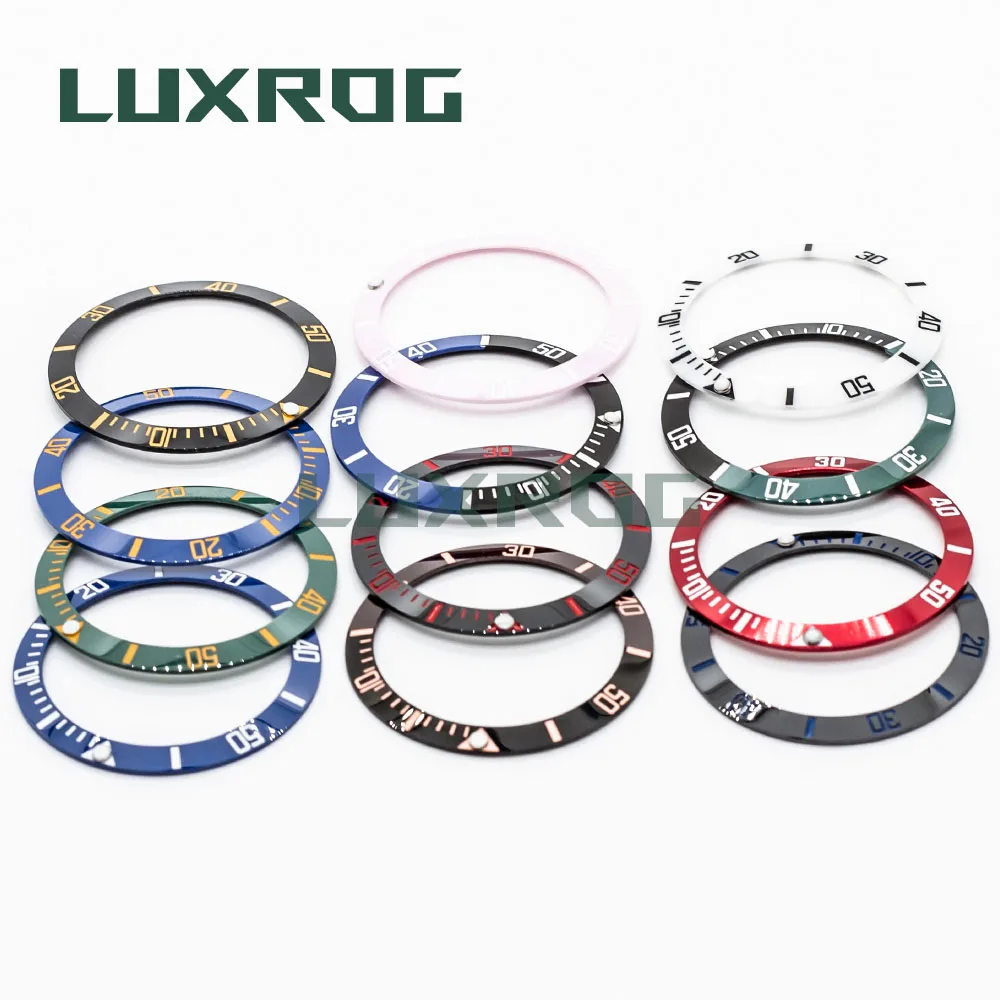 38mm Sub Ceramic Bezel Mans Watch Ring Insert Ring Replacement Letter Circle For 40mm Case Watch Accessories ID 30.5mm OD 38mm