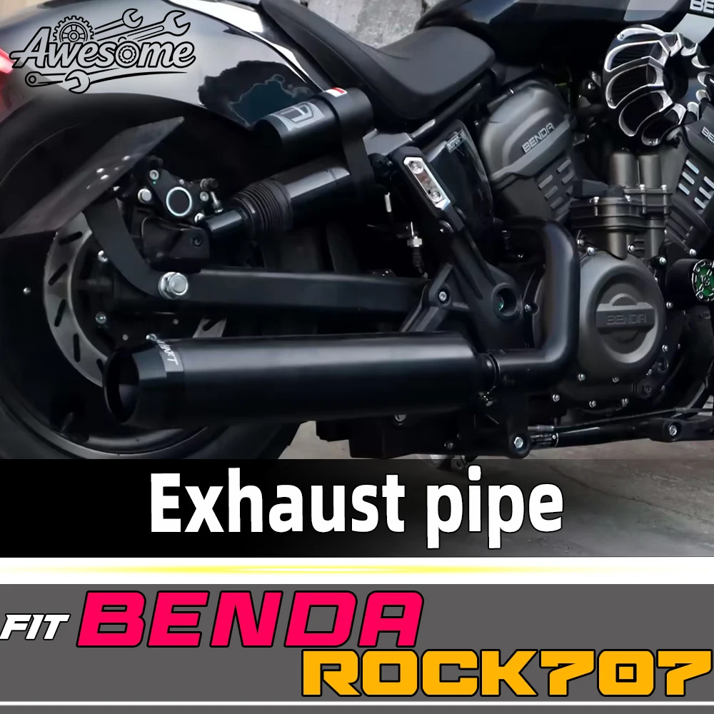 Short & Long Style Modified Exhaust Pipe For Fit BENDA ROCK 707 707Ultra 707Pro