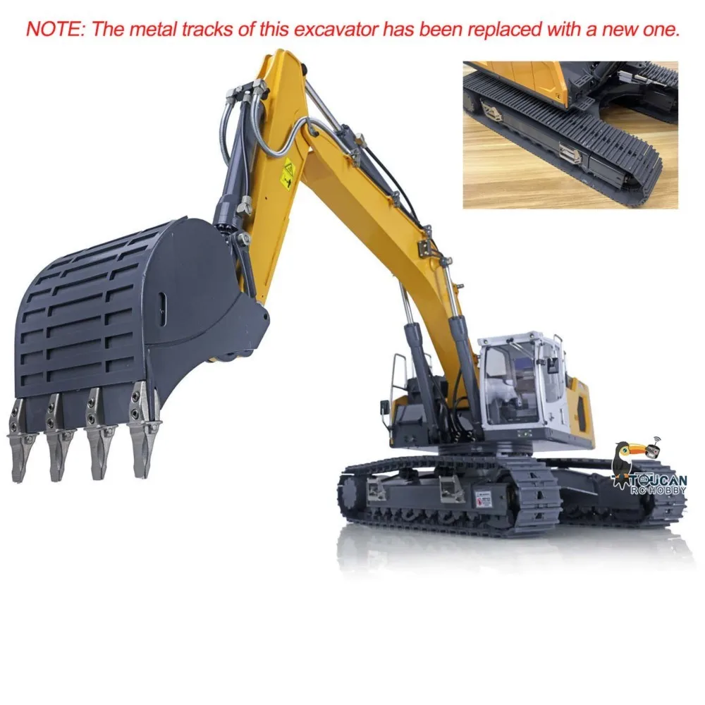 XDRC 945 bijlagen RC hydraulische graafmachine RTR 1/14 afstandsbediening graafmachine bouwvrachtwagen roterend licht elektrisch model