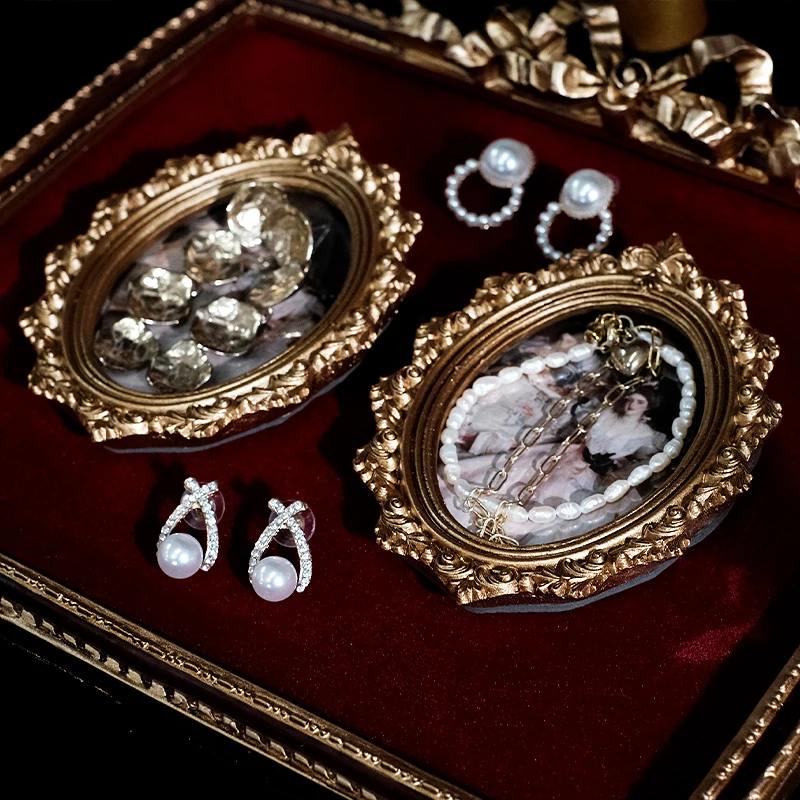 

Реквизит для демонстрации магазина и фотосессии, роскошная красная бархатная подставка для ювелирных изделий, органайзер для фоторамки для серег, ожерелья, кольца, счетчика S