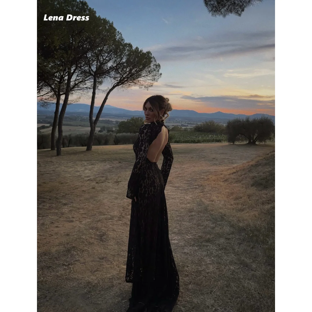 Lena Customized Elegant Evening Dresses for Woman Luxury Women's Elegant Party Dress Special Occasion Dresses Embroidered Lace