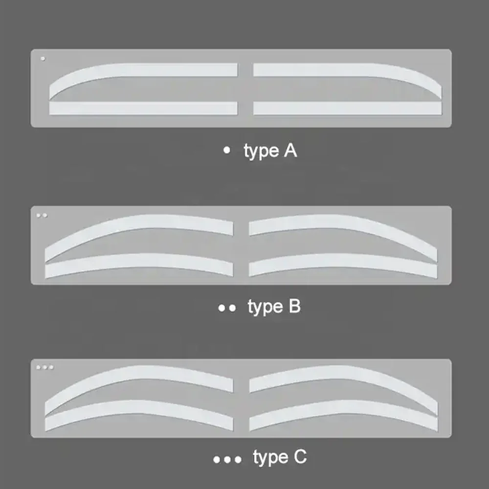 

6 Pairs Disposable Microblading Eyebrow Shaping Sticker Permanent Makeup Accessory Auxiliary Template Eyebrow Stencil PMU Tools