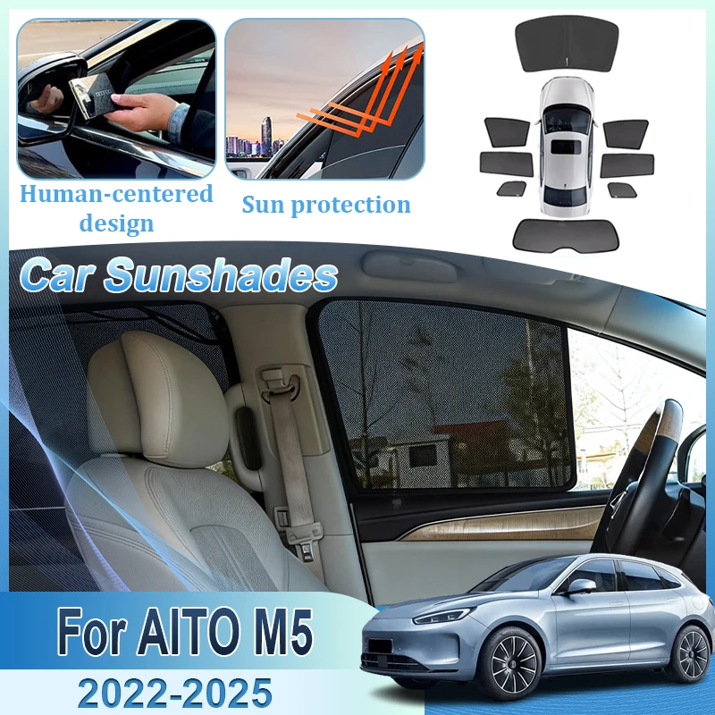 

Accessories For AITO M5 2022 2023 2024 2025 Windshield Frame Blind Window Sunshades Anti-UV Car Protection Bodykits Sun Visor