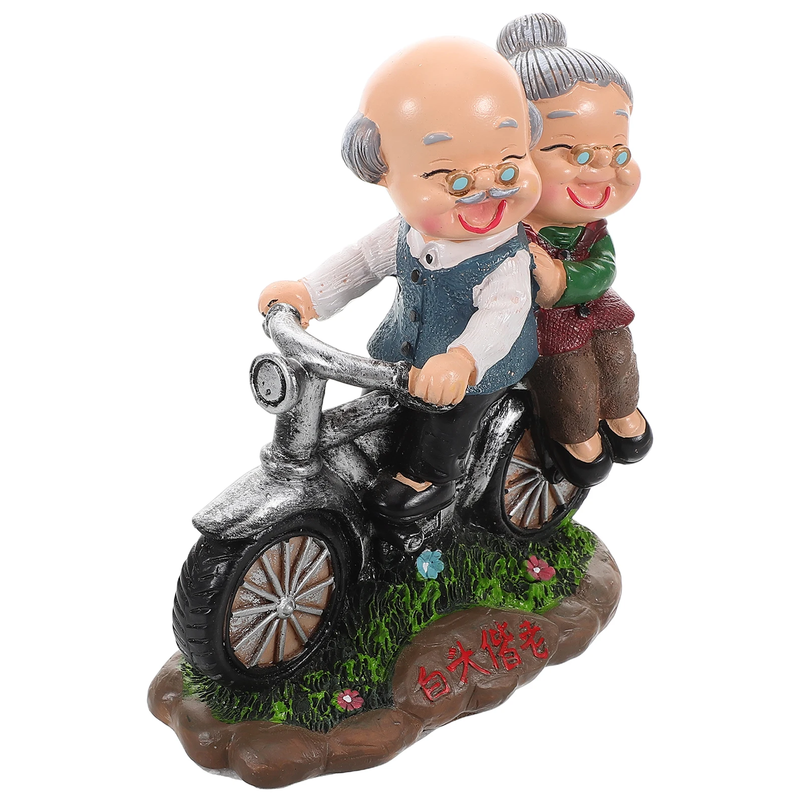 

Parents Love Ornaments Couple Figurines Statue Desk Resin Elderly Car Dashboard