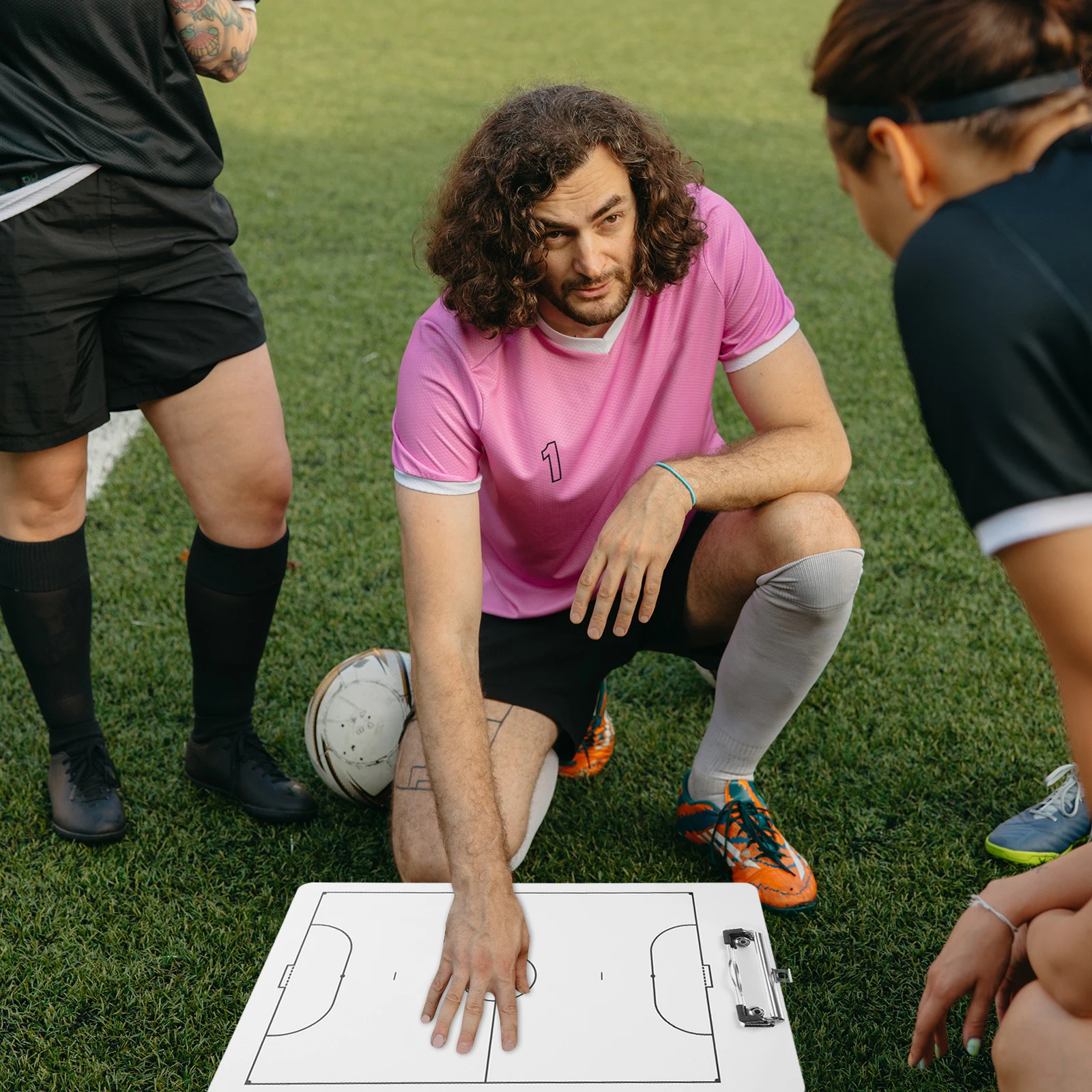 

Футбольная доска из ПВХ, футбольная тренерская доска, стираемая доска для планирования матчей, буфер обмена, тренировочные соревнования, спортивный аксессуар