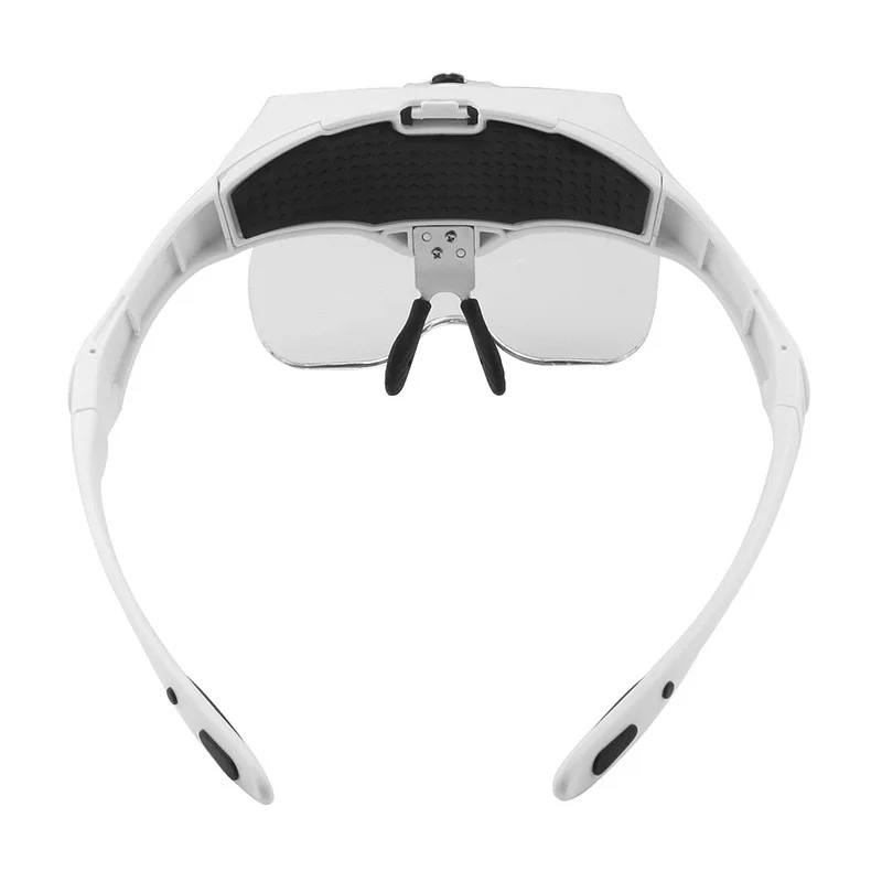 Dual LED Light Multi-Lens Replacement Head-Mounted Repair Reading Magnifying Glass Lighting Glasses 5 Brother Lens