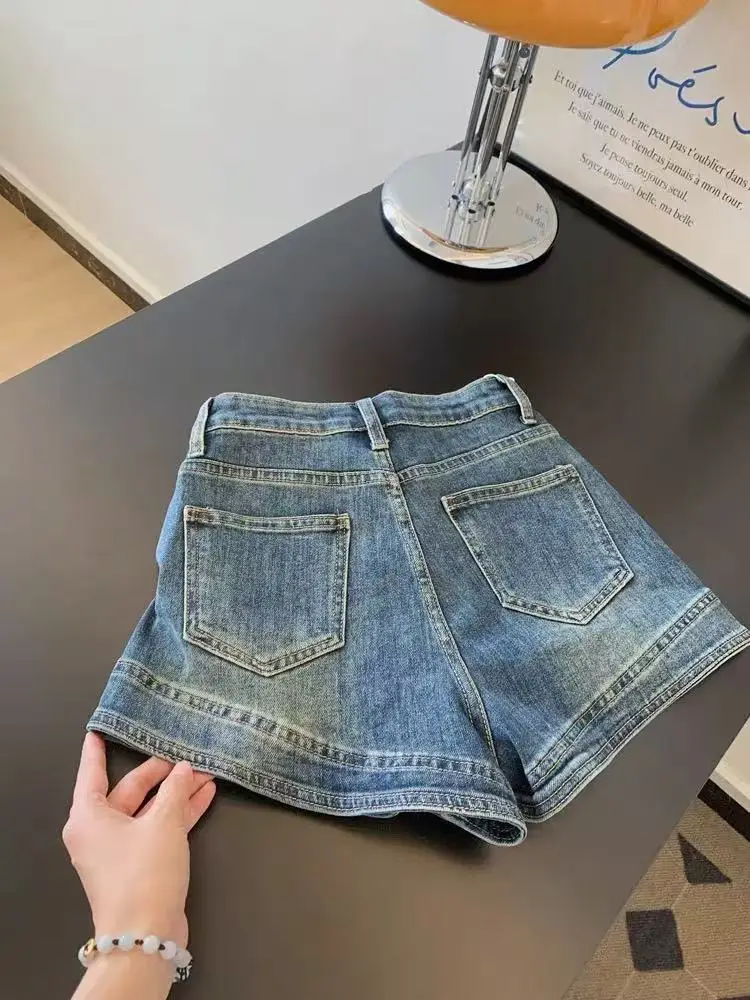 Short Cargo en Denim bleu pour femmes, Y2K Harajuku High Street, Style américain des années 2000, short Sexy des années 90, vêtements d'été, nouvelle collection 2026