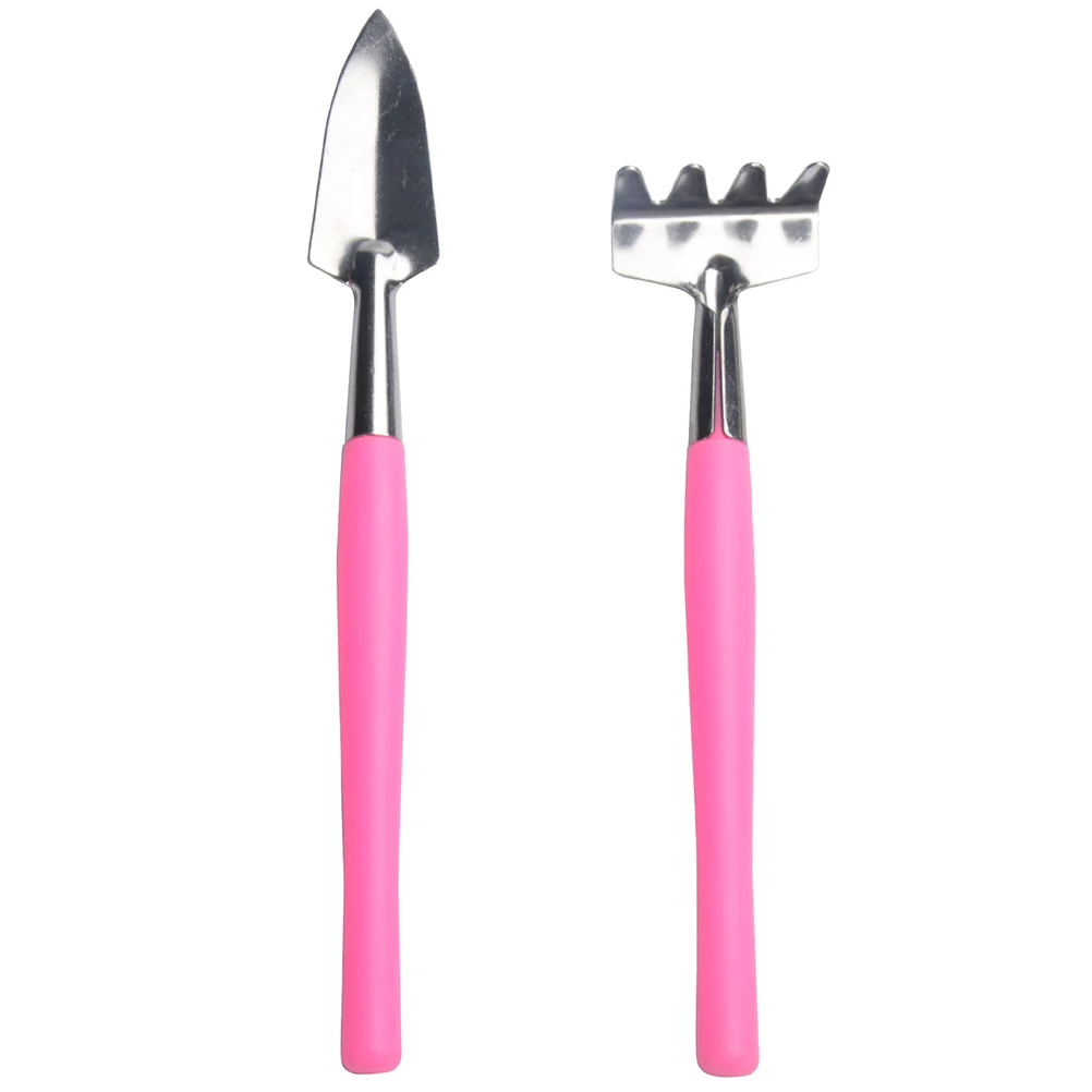 

Gardening 3 Piece Set Shovel Rake Mini Plastic Handle Kids Toy Eco Friendly Durable Anti Slip Bright Color Planting Supplies