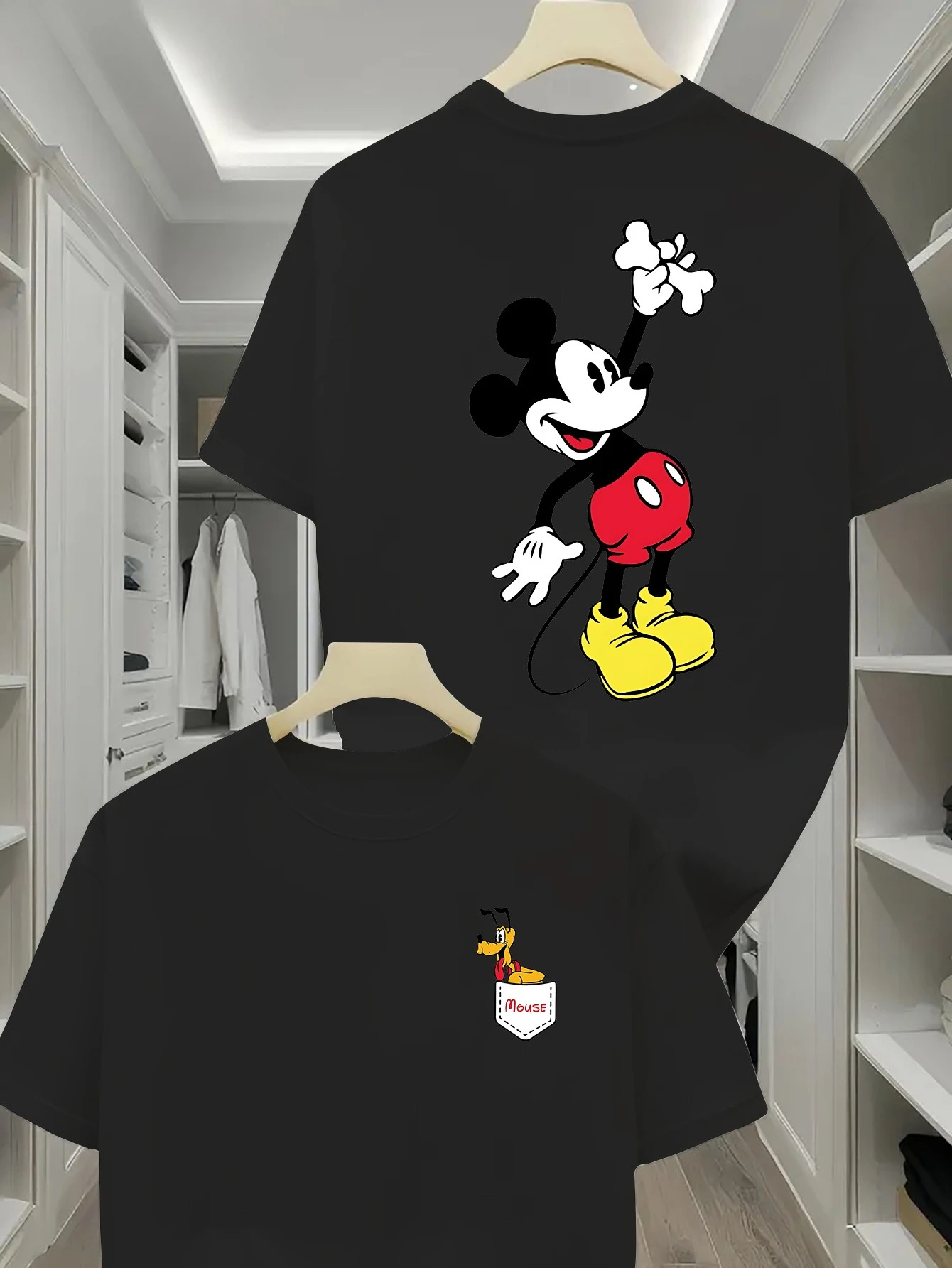 

Mickey Mouse Print T-Shirt Men's and Women's Short Sleeve Cotton Tee Cartoon Disney Y2k Tops Brand Tshirt Unisex Summer Clothing