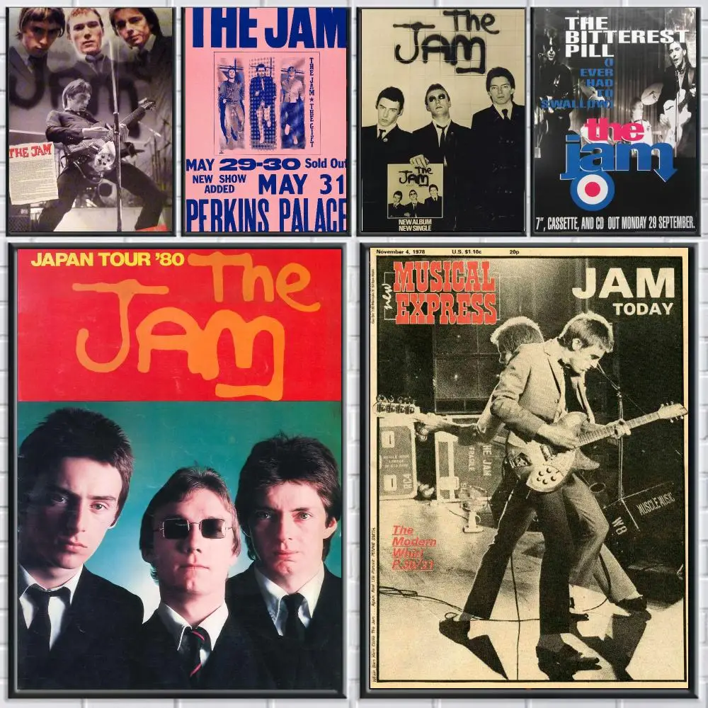 Band T-The Jam-M Poster zum Aufkleben für Café, Büro, Bar und Heimdekoration