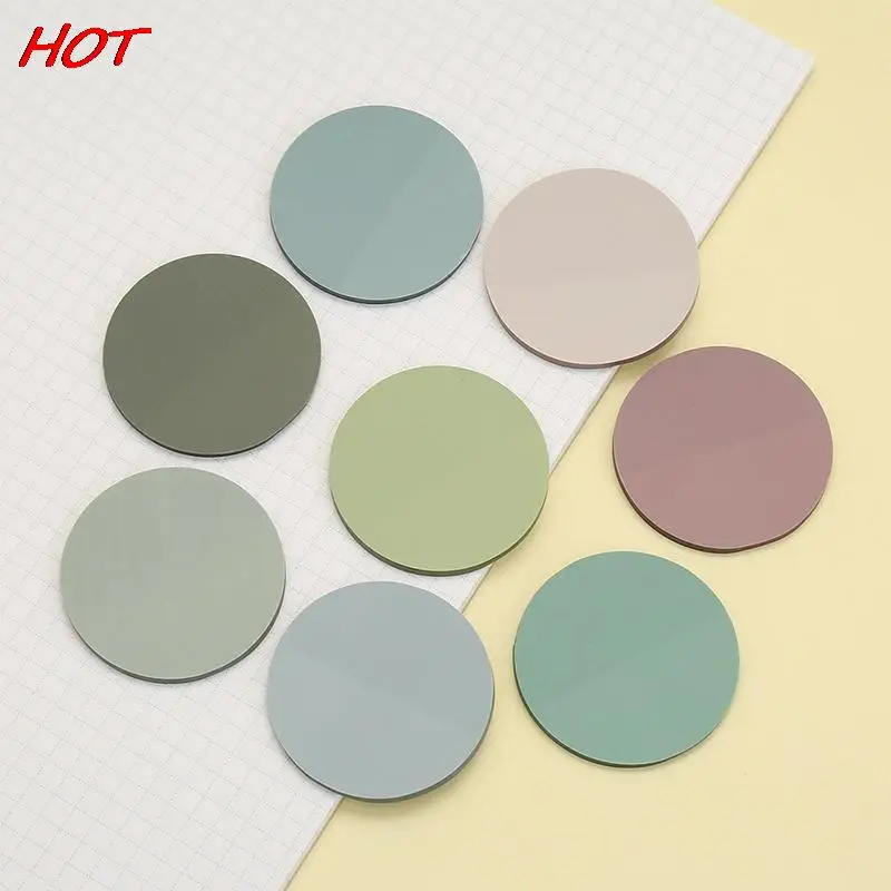 20*2pcs Morandi Round Transparent Sticky Note Pads Notepads Waterproof PET Memo Pad Stickers Journal School Stationery Office St