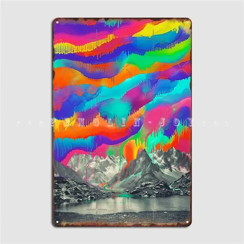 Skyfall Melting Northern Lights Metal Plaque Poster Wall Mural Garage Club Create Plaques Tin Sign Poster