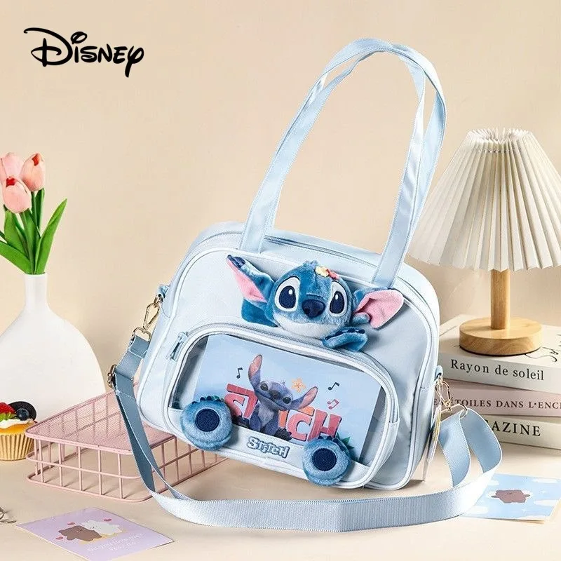 

Disney Cartoon Cute Stitch Shoulder Bag for Women, Fashion and Unique Sweet Simple Casual Portable Large Capacity Crossbody Bag