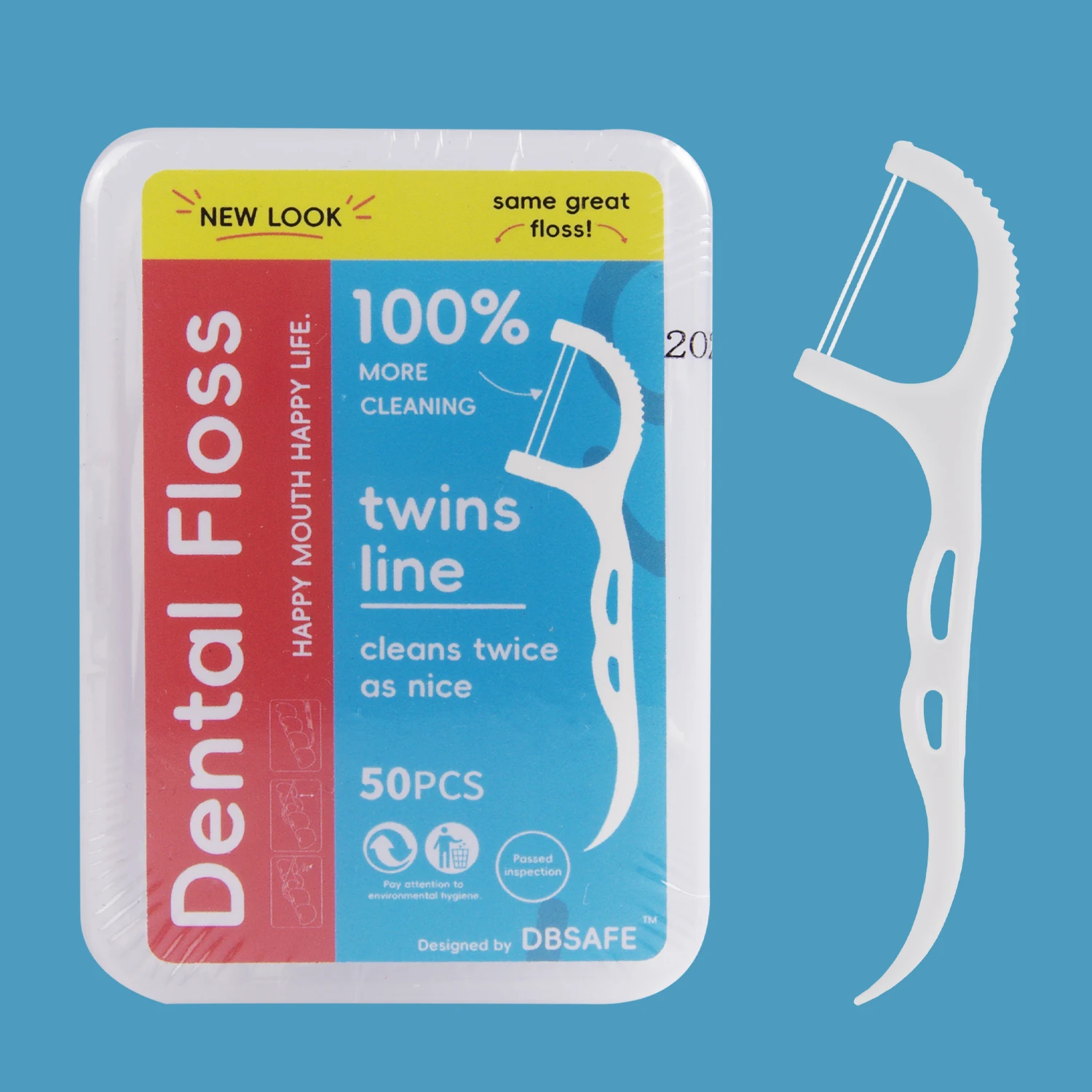 Portable DBsafe Dental Floss Stick 1/5/10 Box High-tension Disposable Plastic Toothpick Oral Care Dental Floss Box