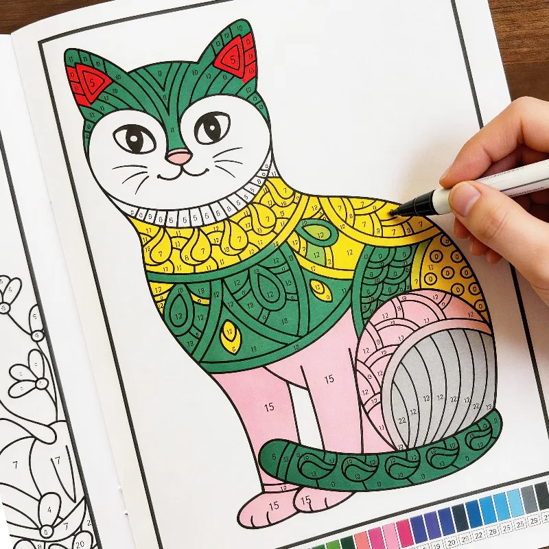 Libro de Colorear Digital para Adultos, Libro de Pintura para Aliviar el Estrés, Divertido Libro de Colorear con 32 Tipos de Patrones, Regalo Artístico Perfecto