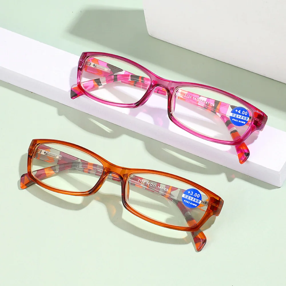 5 Pcs Anti Blue Light Reading Glasses a Lot for Women Fashion Small Frame Spring Hinge High Quality Presbyopic Eyeglasses Unisex
