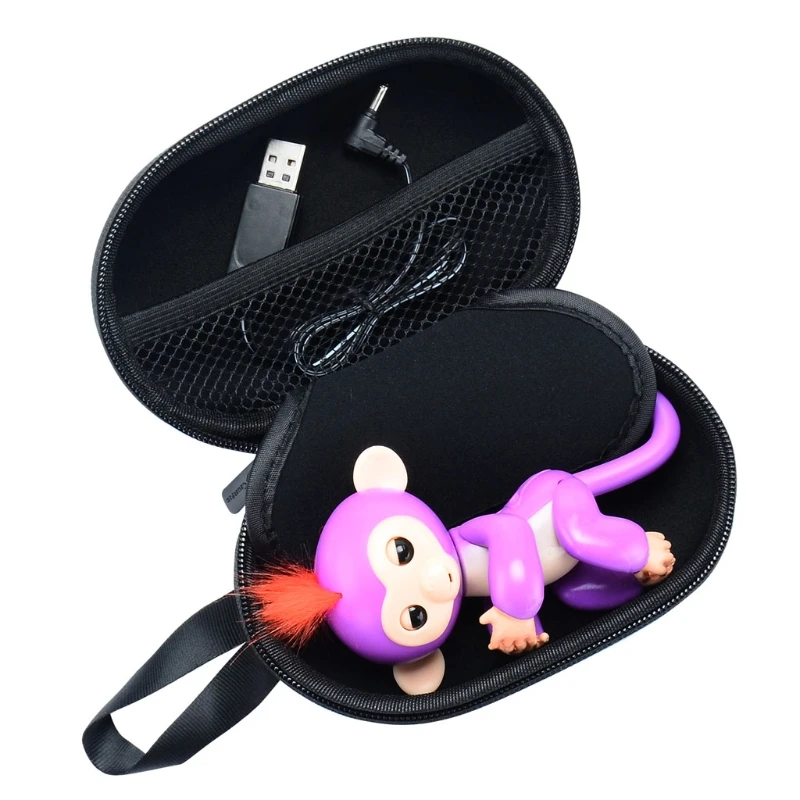 Bolsa transporte resistente desgaste ADWE para accesorios funda para auriculares Finger Monkey