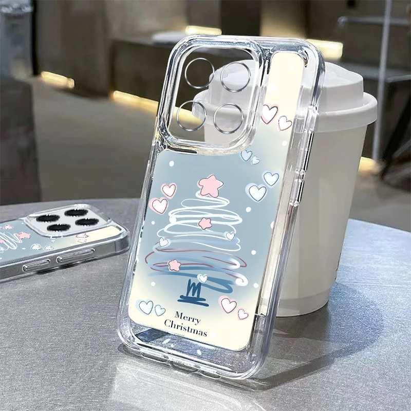 

Чехол для телефона с рождественским узором оленя для Xiaomi Redmi Note 14 Pro Plus 5G 14 13 12 Pro 4G 13C 14C 4G, противоударный мягкий силиконовый чехол