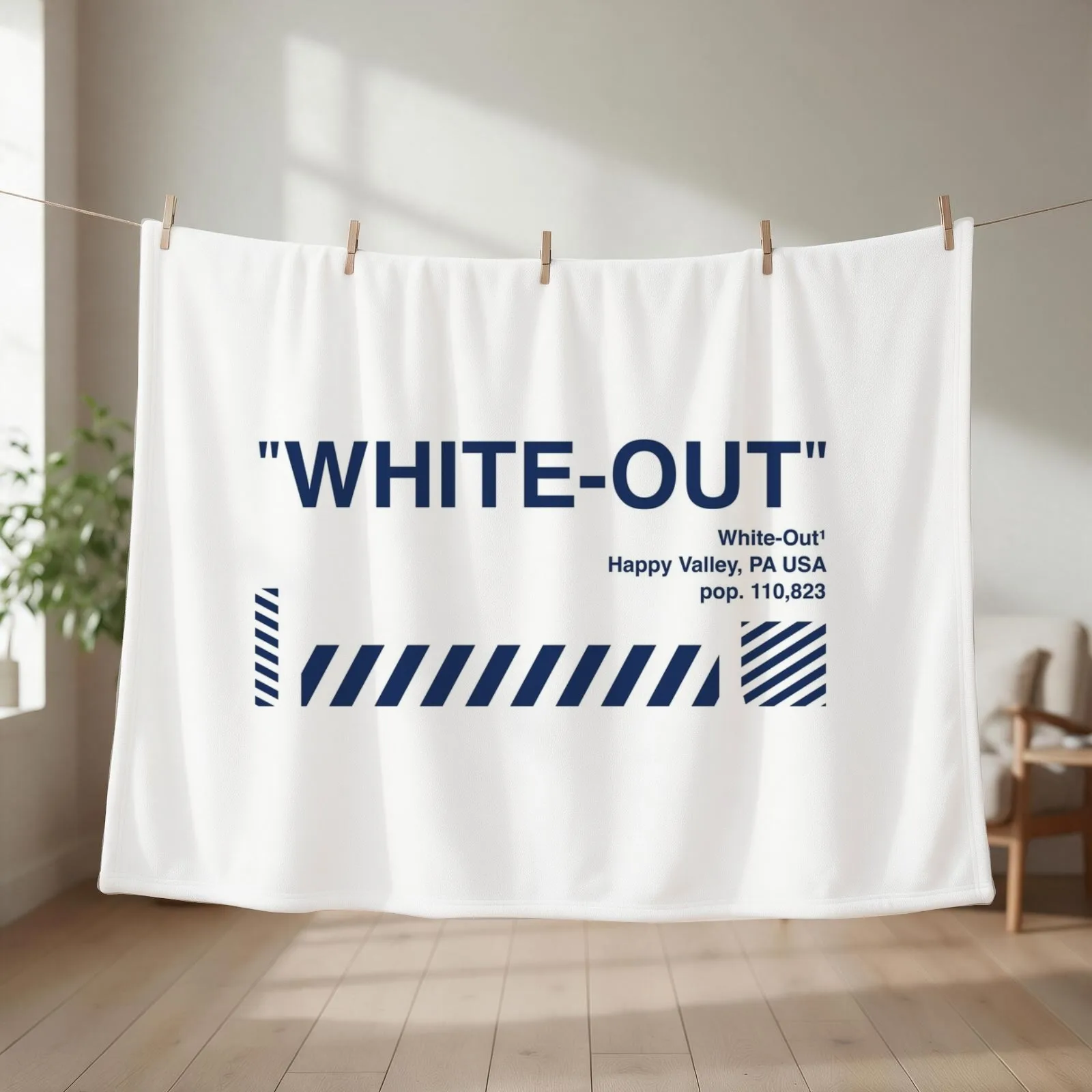 White-Out Throw Blanket couch cozy soft plush fuzzy picnic outdoor blanket