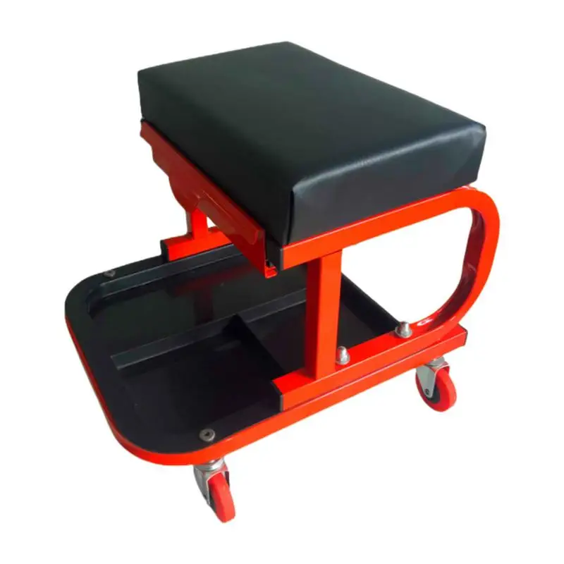 

Multifunctional Car Repair Work Stool Garage Seat Work Rolling Creeper Seat Stool Mechanic Chair 4 Wheels Tray Auto Tools