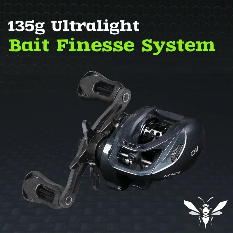 TSURINOYA 135g Ultra Light Casting Fishing Reel 6.4:1 8.0:1 GENIUS 50 6.5g Shallow Spool Saltwater Light Game Baitcasting Reel