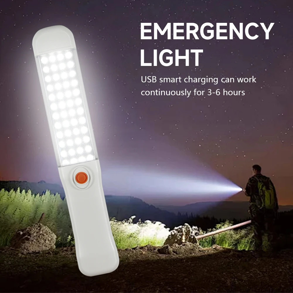

4 Modes USB Rechargeable Flashlights LED Handheld Emergency Light Night Searchlight with SOS Strobe Lights Camping Supplies