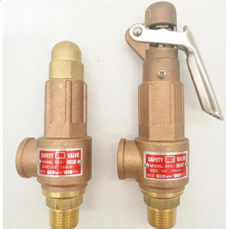 Boiler Steam Pressure Relief Safety Valve Brass Bronze Forged Manual Spring Full Lift Threaded Connection Control Safety
