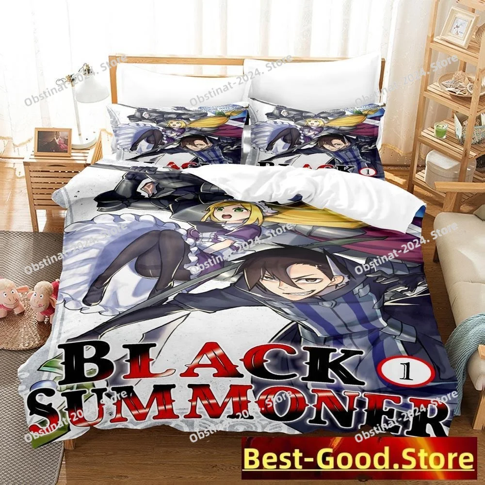 

Black Summoner Bedding Set Single Twin Full Queen King Size Bed Set Adult Kid Bedroom Duvetcover Sets Anime Parure De Lit Bed