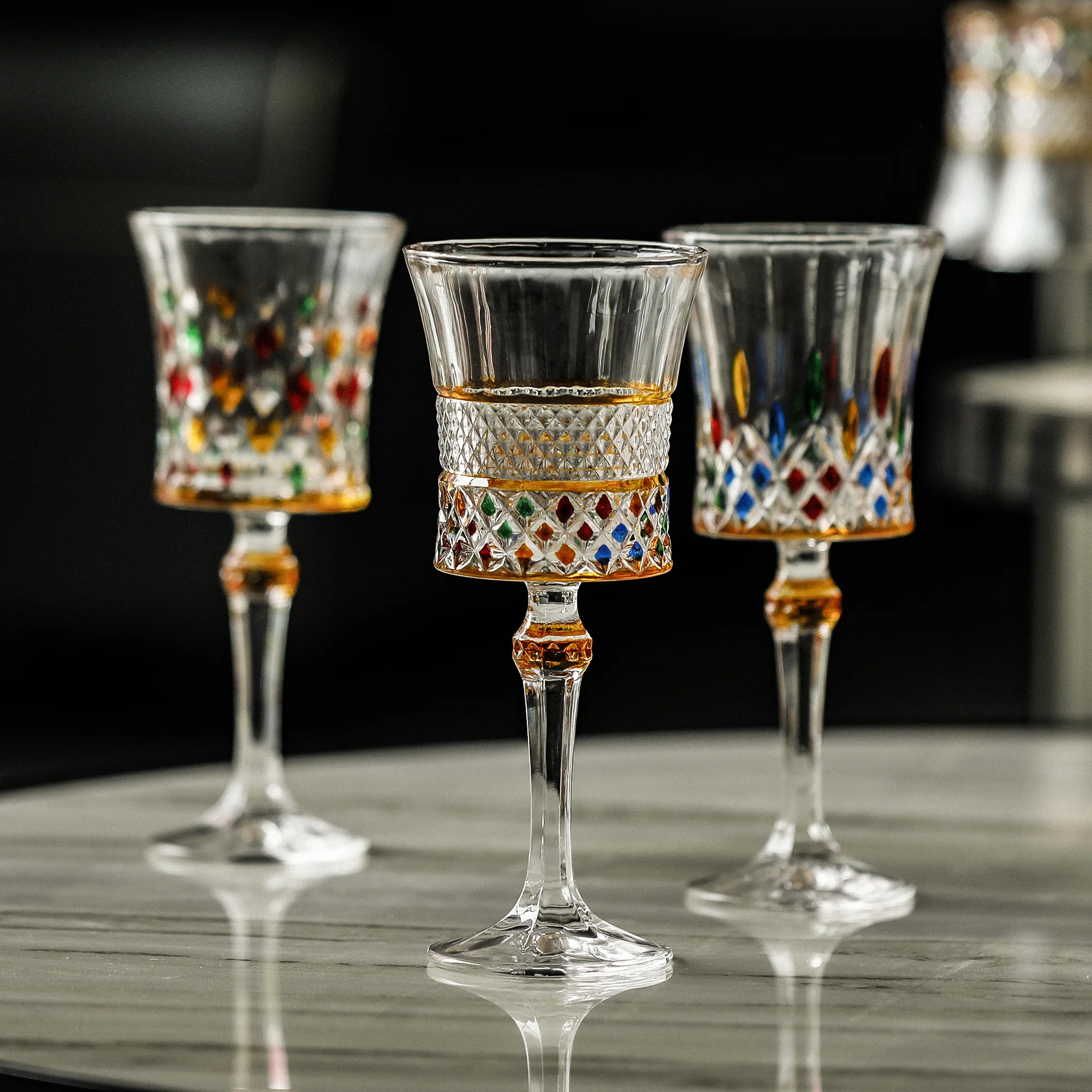 

Luxury Personalized Wine Glasses, Household Bar Sets, Crystal Glass, Creative Goblet, Barware, Wedding Decoration Accessories