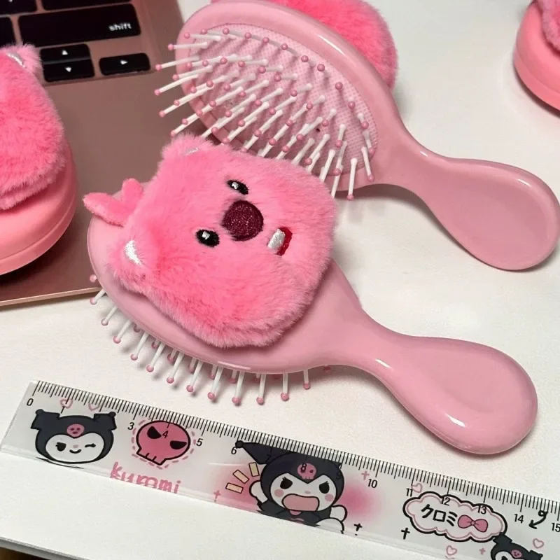 Sanrios Anime Kawaii Plush Loopy Air Bag Comb Cute Little Beaver Soft Girl Portable Massage Comb Mini Comb Christmas Gifts