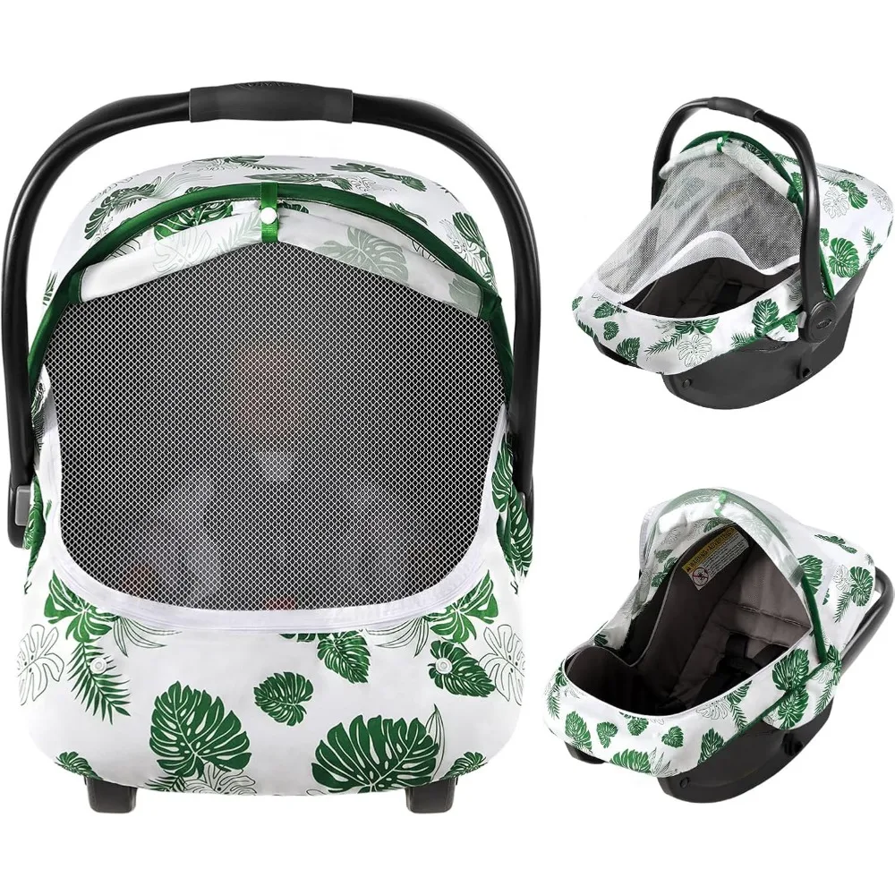 

Чехол на детское автокресло, дышащая защита от козырька автокресла 2-в-1 и москитная сетка, пылезащитные легкие чехлы с балдахином для