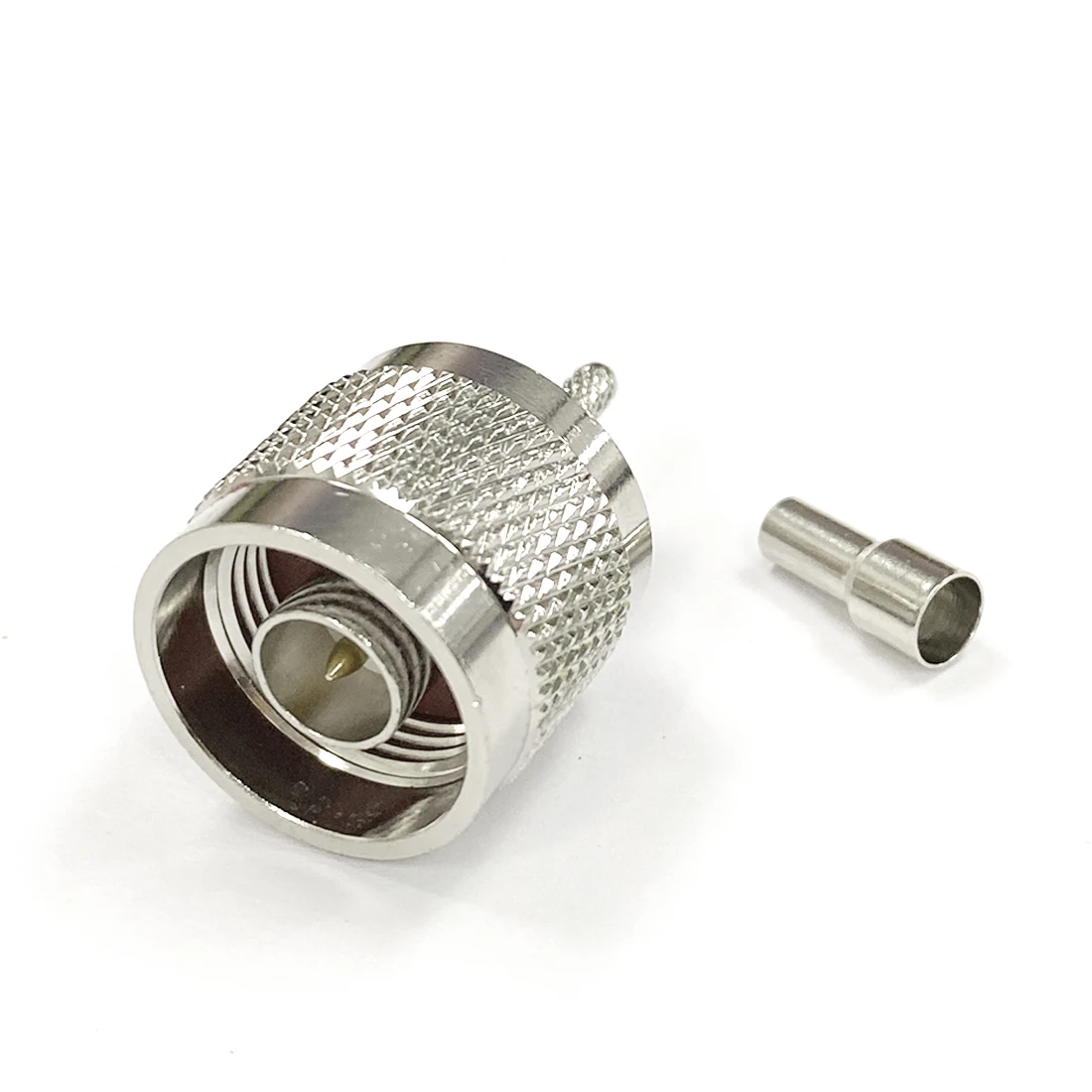 1Pc N Mannelijke Stekker Rf Coax Connector Crimp Rg316 Rg174 Lmr100 Kabel Recht Vernikkeld 50 Ohm Nieuwe Groothandel