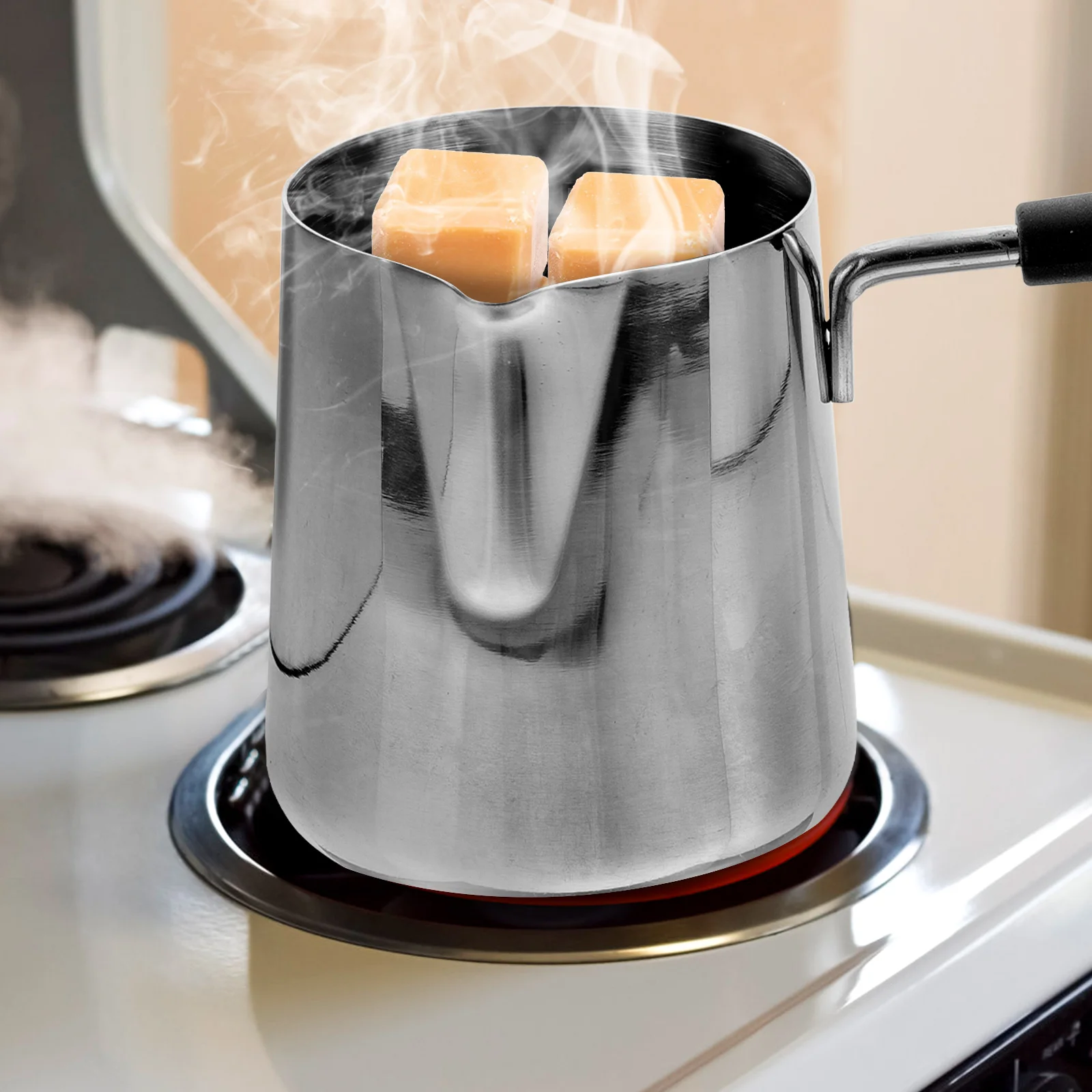 

Hot Oil Small Stainless Steel Saucepan Multifunctional Pot Smooth Bottom Gas Induction Stove Saucepans Cooking