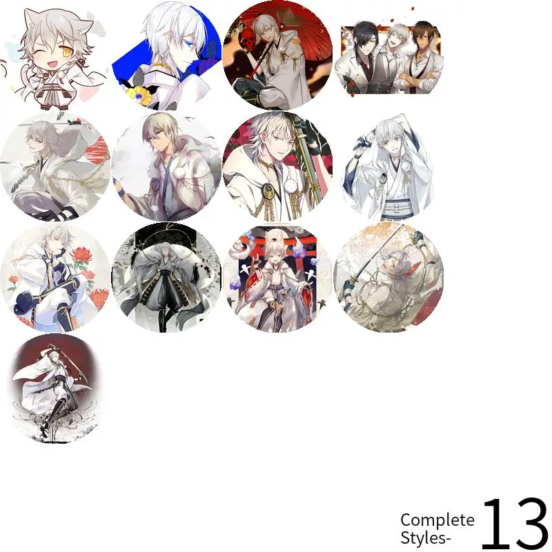 Tsurumaru Kuninaga Game Anime Character Soft Button Badge Brooch anchor Peripherals Pin Decoration 58mm Fandom Accessories