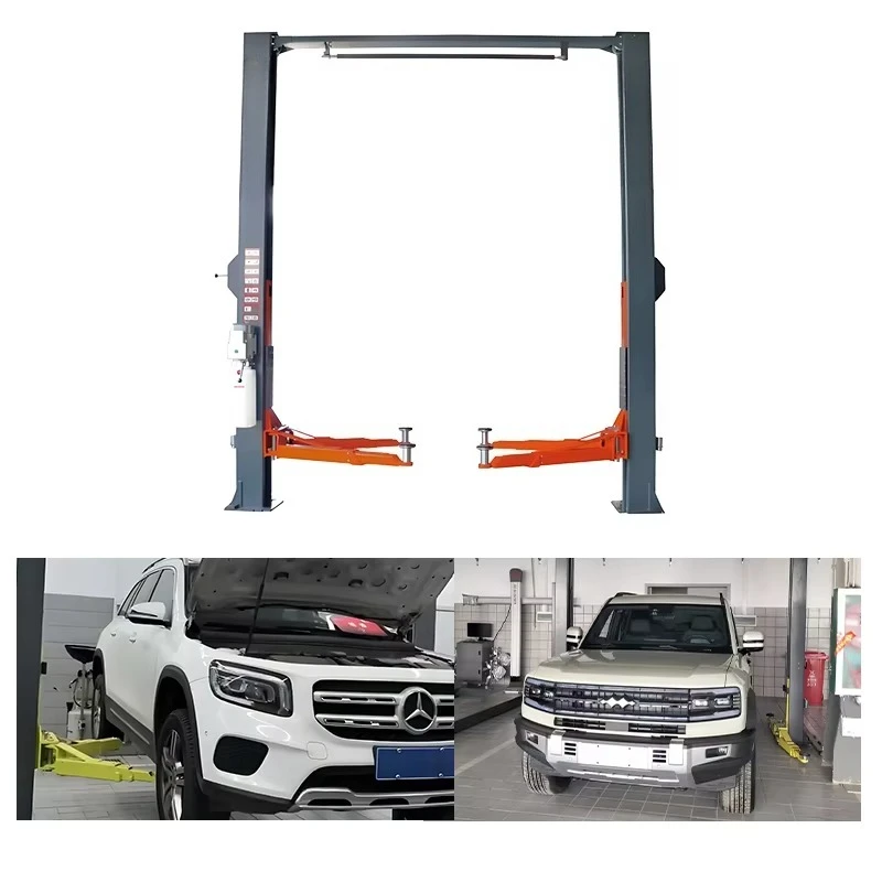 Single-side release hydraulic double-column lift for garage mechanical maintenance Heavy duty 5.5-ton double-column truck lift