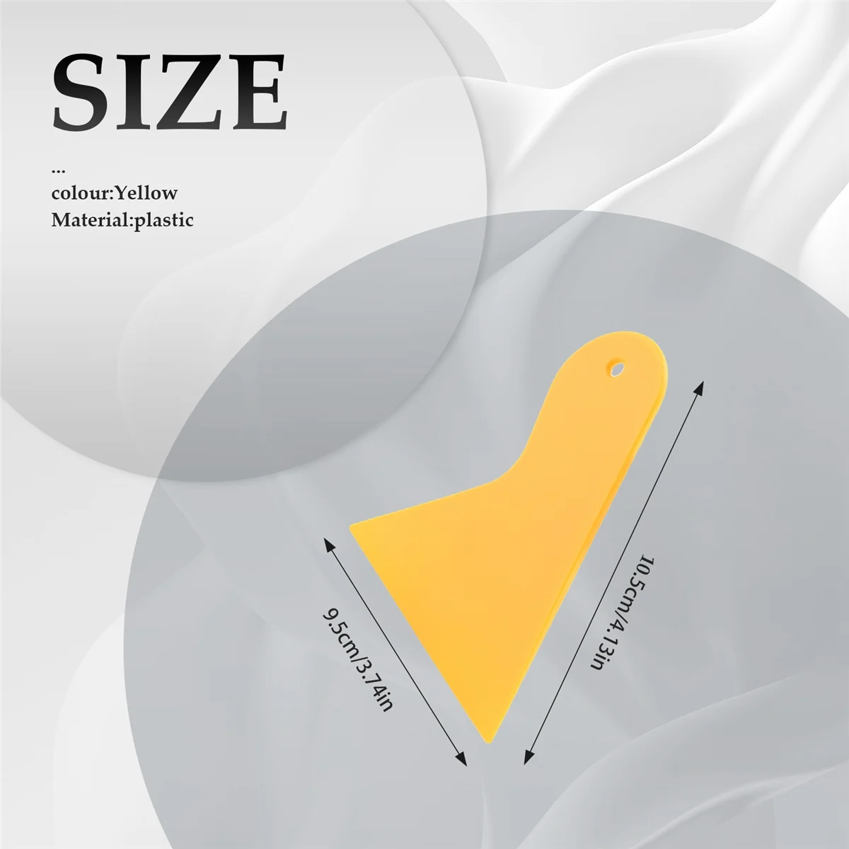 مكشطة نافذة السيارة البلاستيكية الصفراء ، أداة تنظيف ممسحة ، فيلم لاصق ، تلقائي ، 10.5x9.5cm