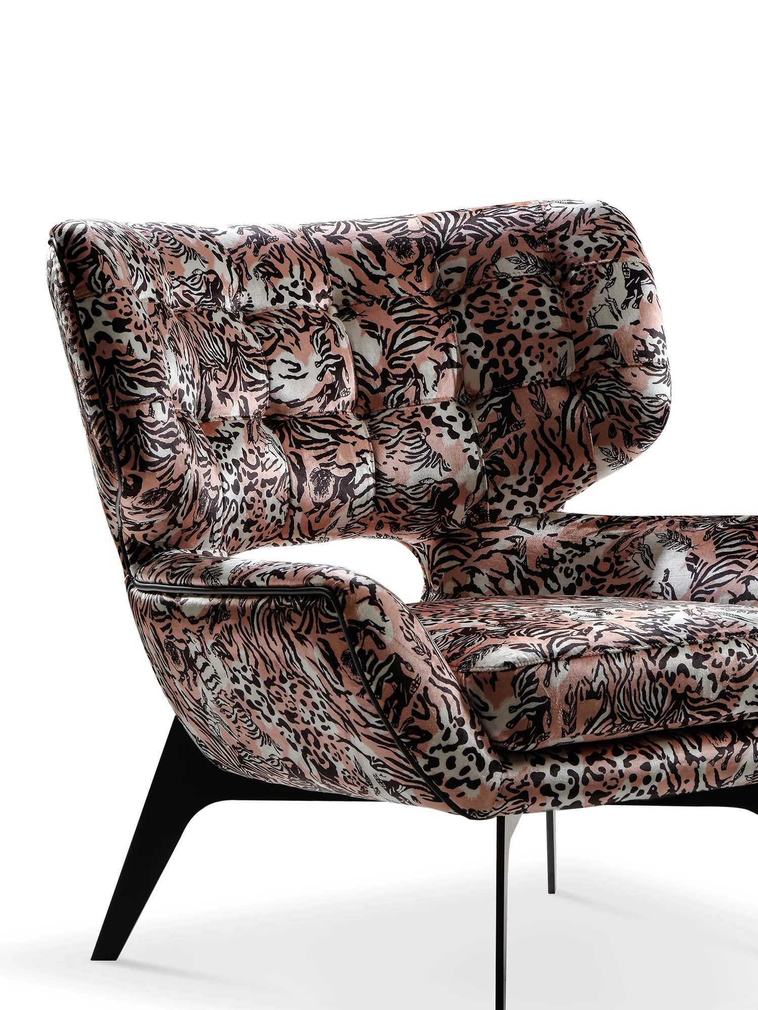 Wild leopard print lounge chair art