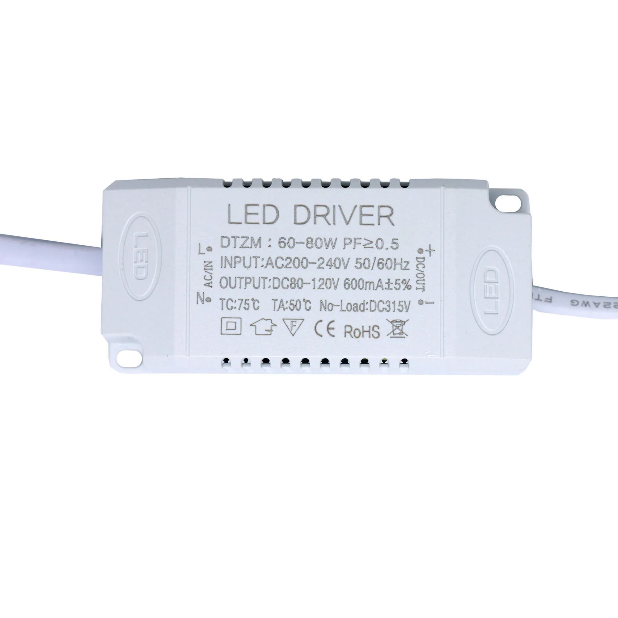 LED Driver 30-50W 460mA 60-80w 600mA With Case Panel Light LED Transformer AC200V Power Adapter DC80-120V For LED Spot Bulb DIY