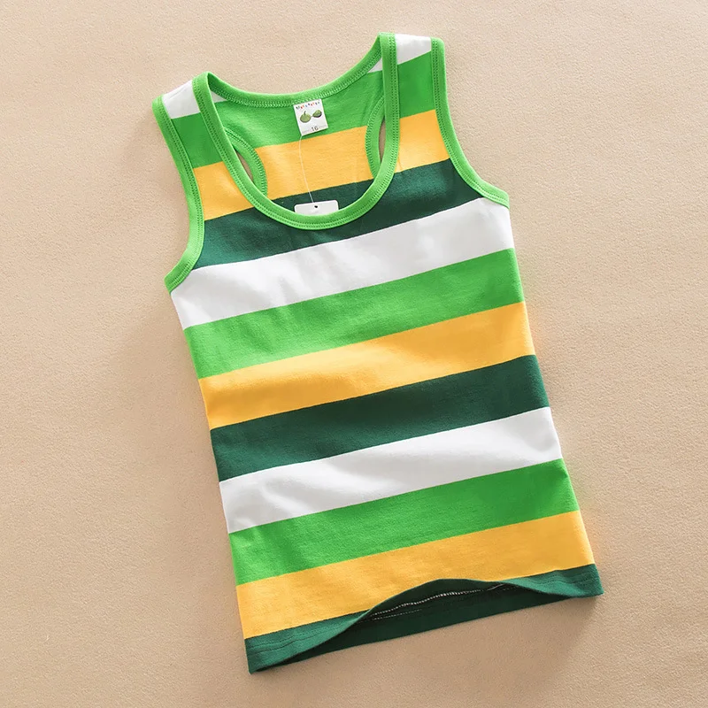 2022 Summer Tank Top For Girls Striped Children Undershirt Cotton Kids Underwear Model Teenager Camisole Baby Singlets Clothing