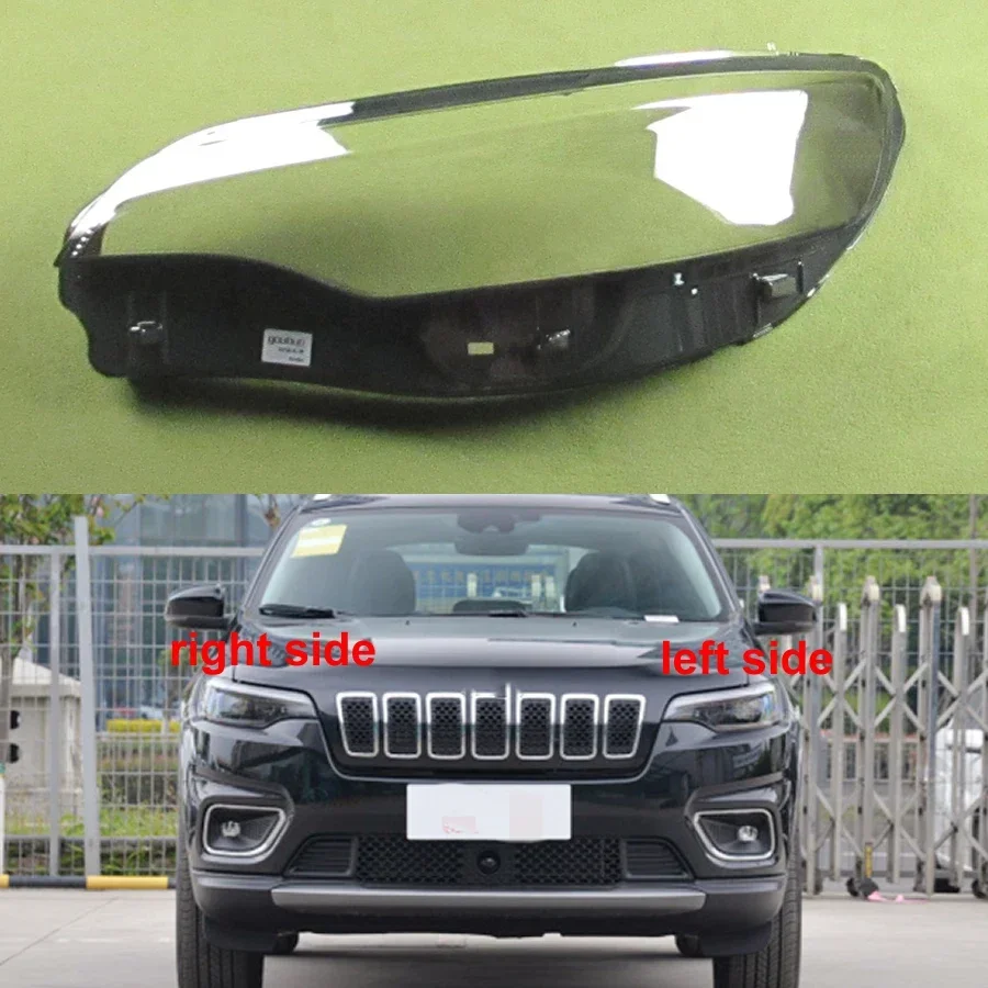 

For Jeep Cherokee 2019 2020 2021 Headlight Cover Transparent Lampshade Case Headlamp Shell Plexiglass Replace Original Lens