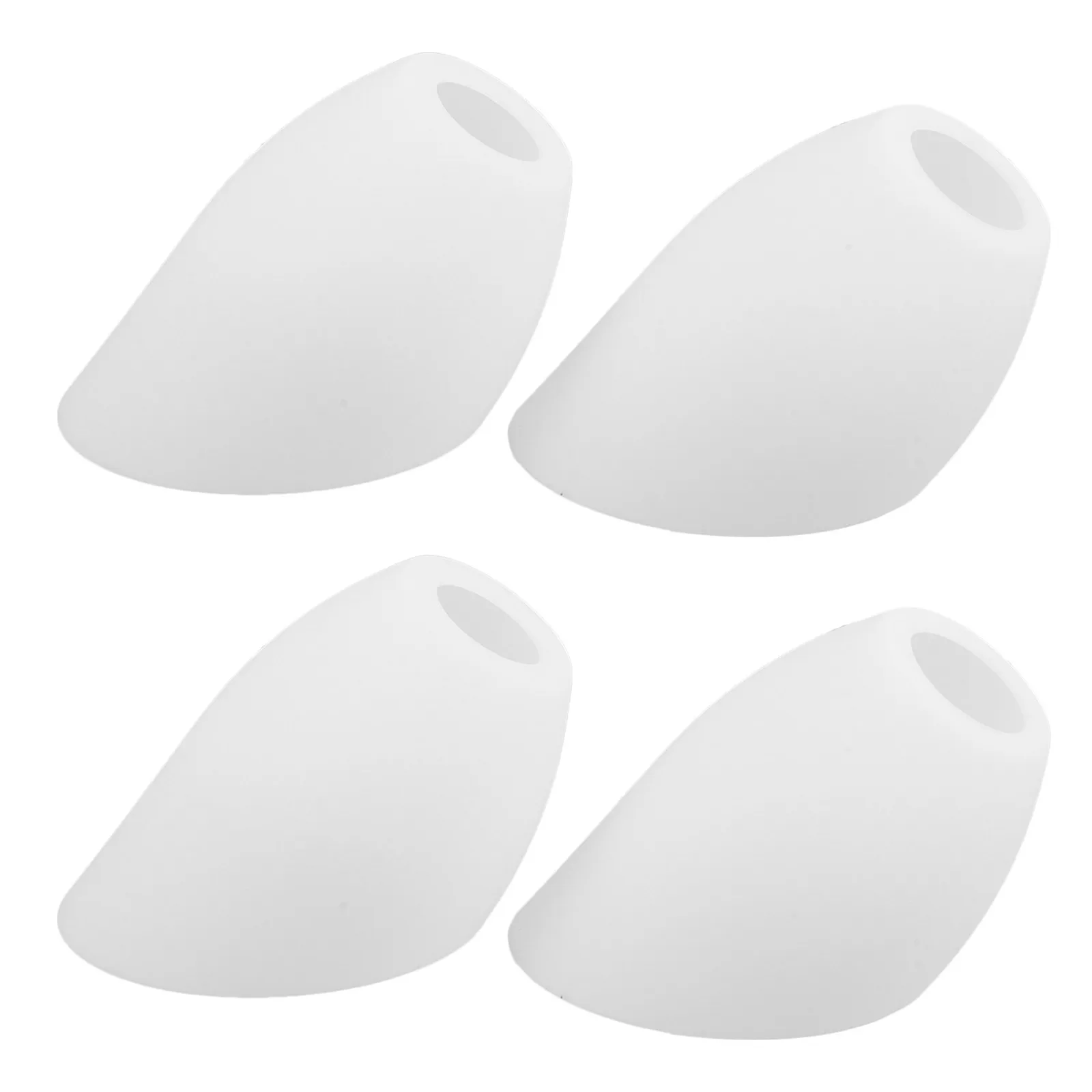 4Pcs Inclined Horseshoe Lamp Shades White Plastic Replacement for Floor Lamp Table Light Shade Covers 32Mm 35Mm Center Hole