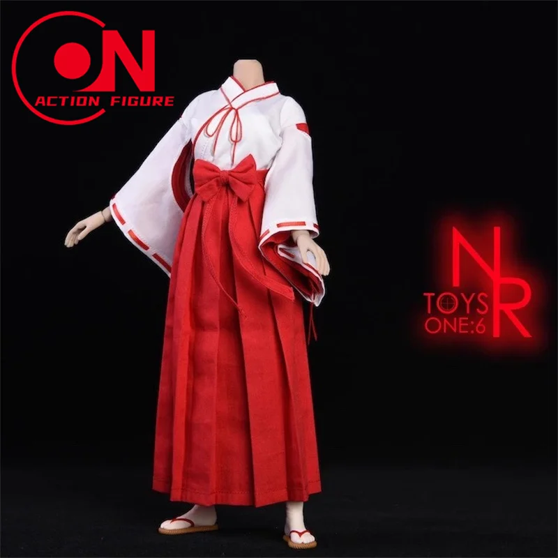 NRTOYS 1/6 Female Action Figure NR20 Witch Include Clogs+Bow and Arrow Kimono Miko Suit Set for 12-inch JIAOU/Hottoys Body