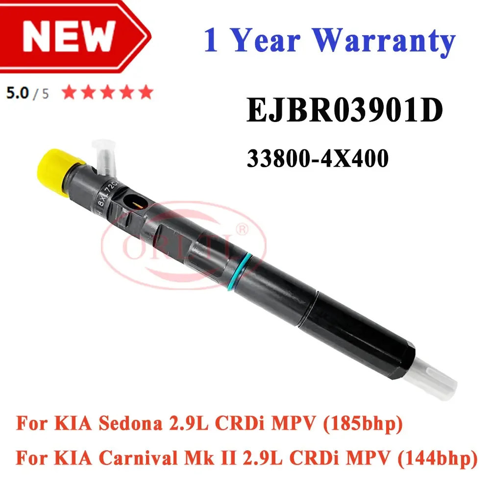 ORLTL EJBR03901D 3800-4X400 Common Rail Injector Parts For Hyundai Terracan Kia Carnival Sedona 2006-2010 2.9 Diesel Injector