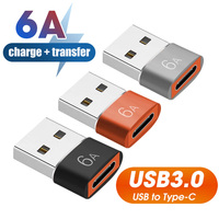 3-1PCS 6A Type C Female To USB A  3.0 Male OTG Adapter USB-C Converter for Macbook Xiaomi Samsung Huawei Cable Connector Adaptor