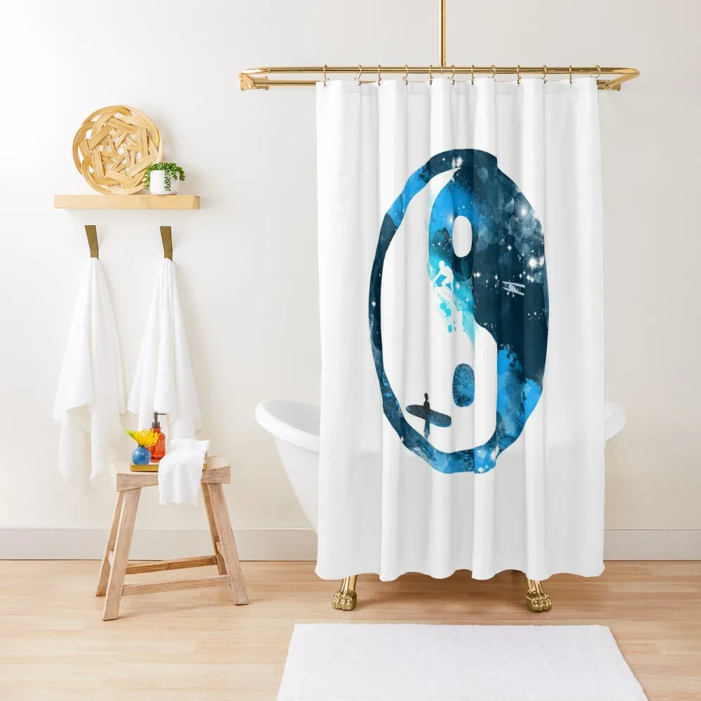 

yin yang surfers Shower Curtain Waterproof Bath And Anti-Mold Shower Waterproof For The Bathroom Bathroom Showers Curtain