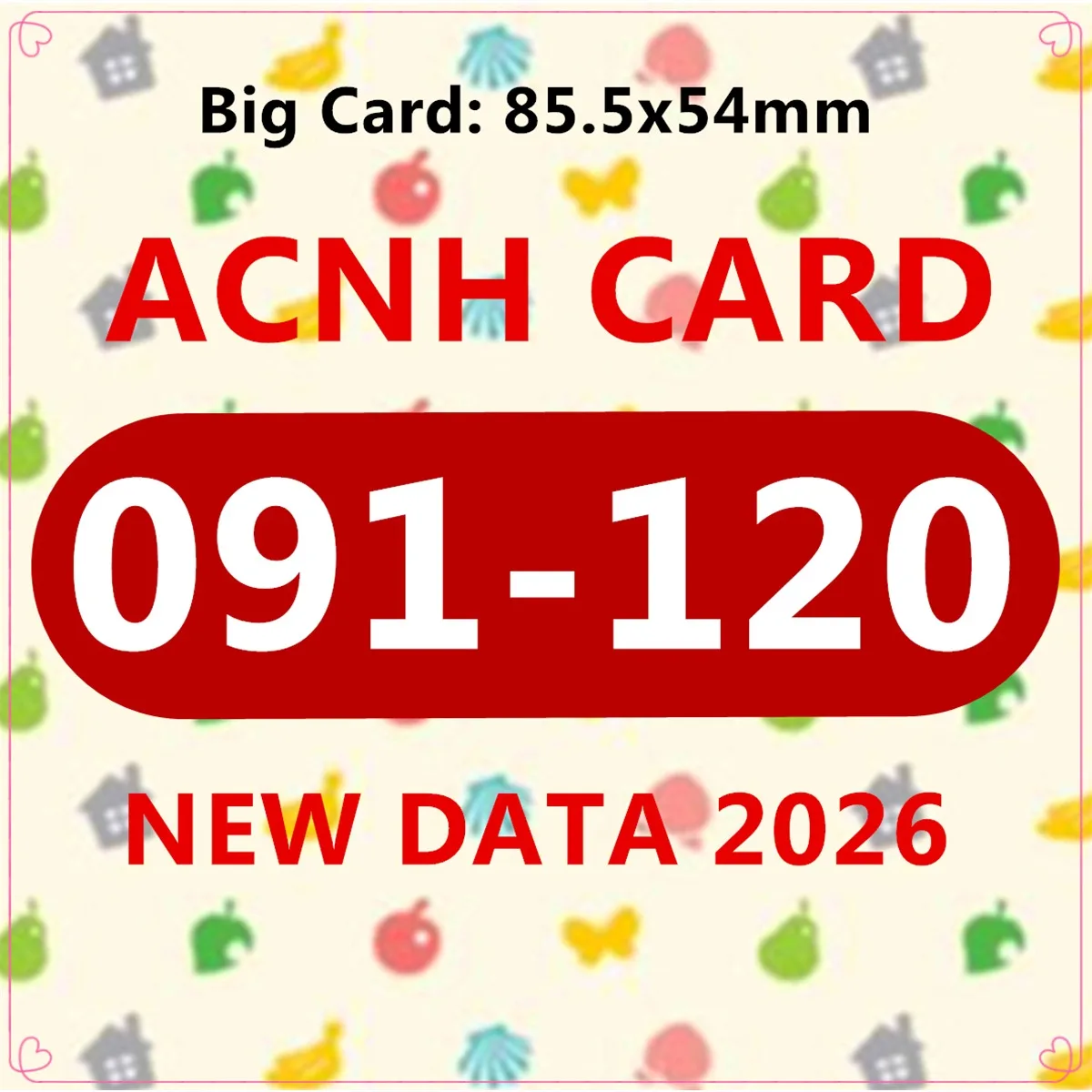 

ACNH Card 091~120 NFC Printing Card V3.0 Aniaml NS Games Roald Series 1&2 Standard Card 86X54MM Molly inlucde ntag215 chip