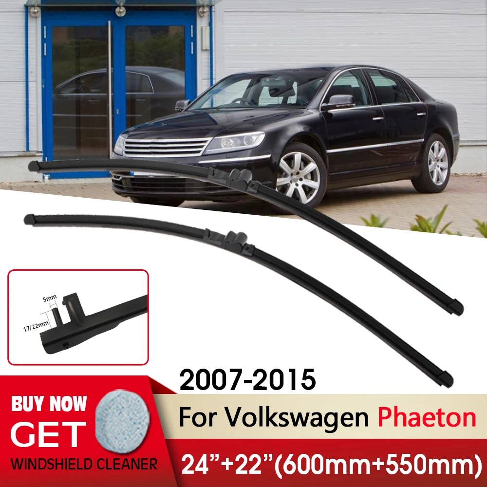 

Car Wiper Front Wiper Blades 24"+22" For Volkswagen Phaeton 2007 - 2013 2014 2015 Front Windscreen Wipers Auto Accessories