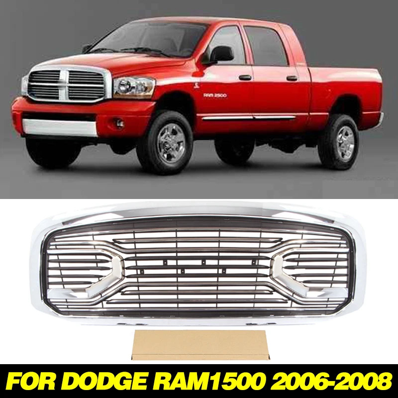 Auto Parts Grill With Led Lights Front Bumper Grille Modification Accessories Decoration For DODGE RAM1500 2006 2007 2008